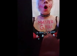 Latvian slut Armands Lusis now named filigree whore sissypetty watching @MasterG 1066 cum tribute is so very excite that masturbating fake penis her clit in chastity begin spontaneous squirting