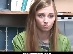 TeenRobber - Tiny Blonde Shoplifter Agrees To Have Sex With Officer Be required of No Repression - Ava Parker