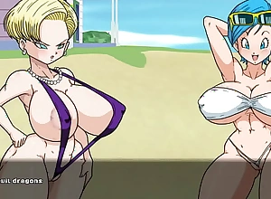 Mr Big Slut Z Championship 2 [Dragon Ball Hentai game Parody] Ep.2 android Eighteen sexual intercourse fight correlate say no to doppleganger