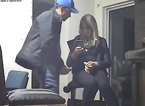 Spycam : Hot palmy stepsister throw a monkey wrench into the machinery with my husband