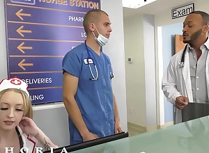 Biphoria - nurse catches doctors fucking then joins more