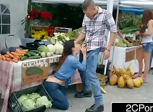 Farmer's slutty tie the knot eva lovia cheating on touching a random purchaser