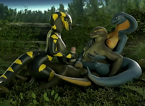 Snakes having fun in the woods animation by petruz and evilbanana