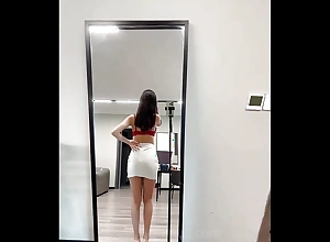 Piping hot Chinese Goddess with Hairy Pussy Gets Defoliated and Taunted in Front be advantageous to the Mirror - a Must-see