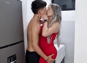 Colombian Milf fucks her Husband's Son and leaves his Ass acting of milk- Monique Fuentes & Danner Mendez