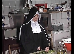German nun fucked right into an asshole at hand scullery